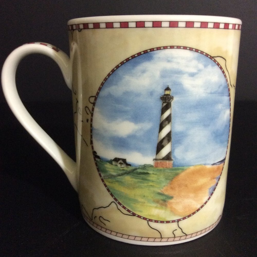 COFFEE Mug Cup and Plate Cape Hatteras Light - Picture 9 of 12